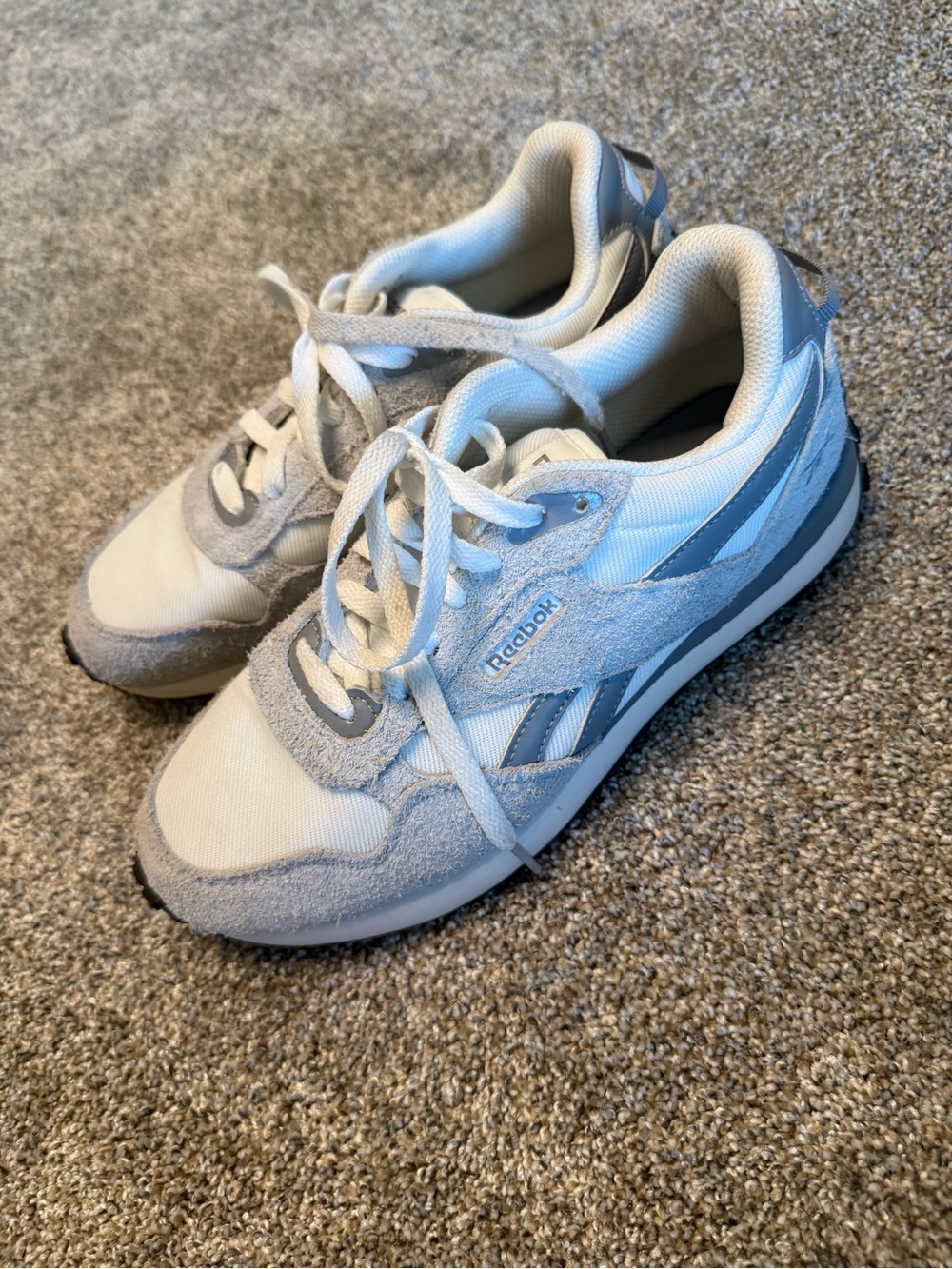 Reebok women's Classic Grey & White Sneakers - size 8.5